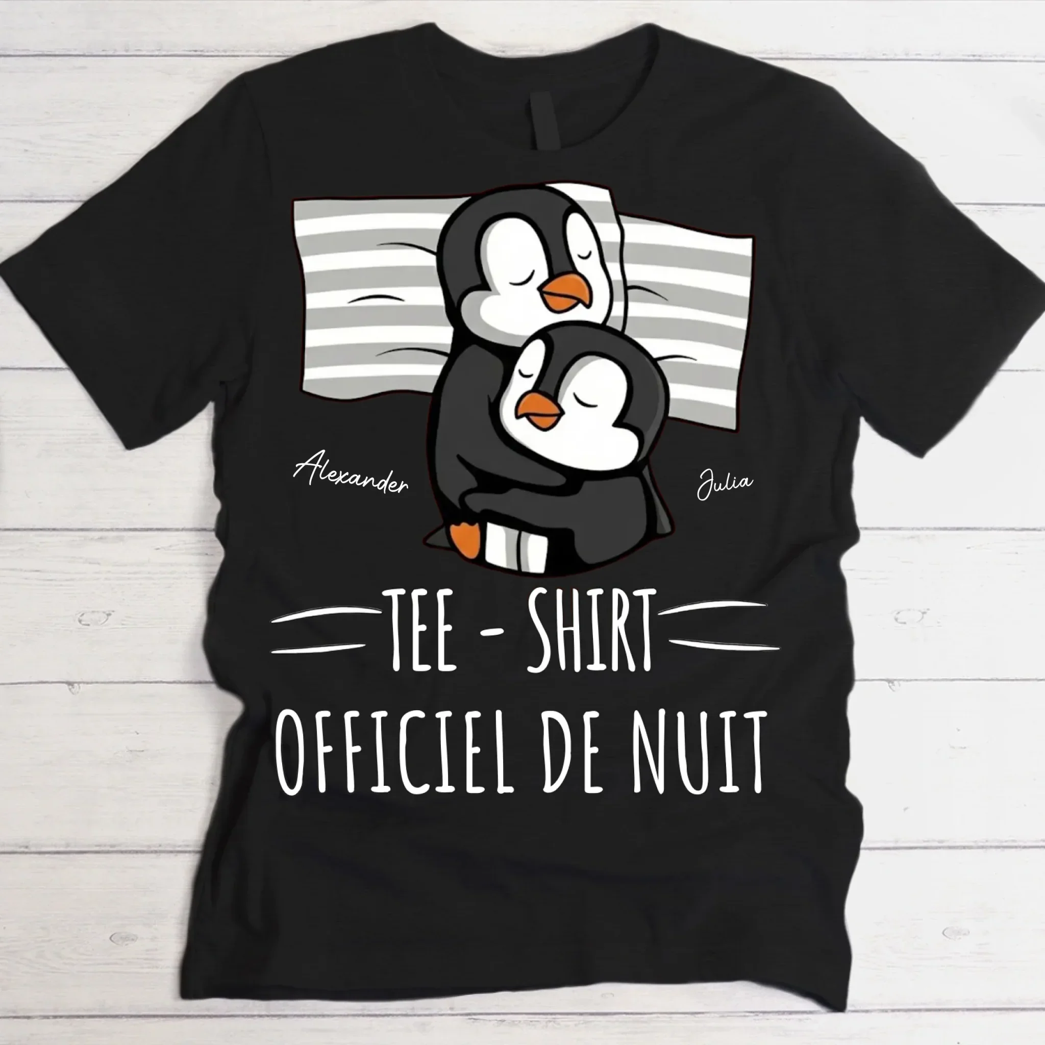 Bonne nuit - Pingouin  - T-shirt personnalisé