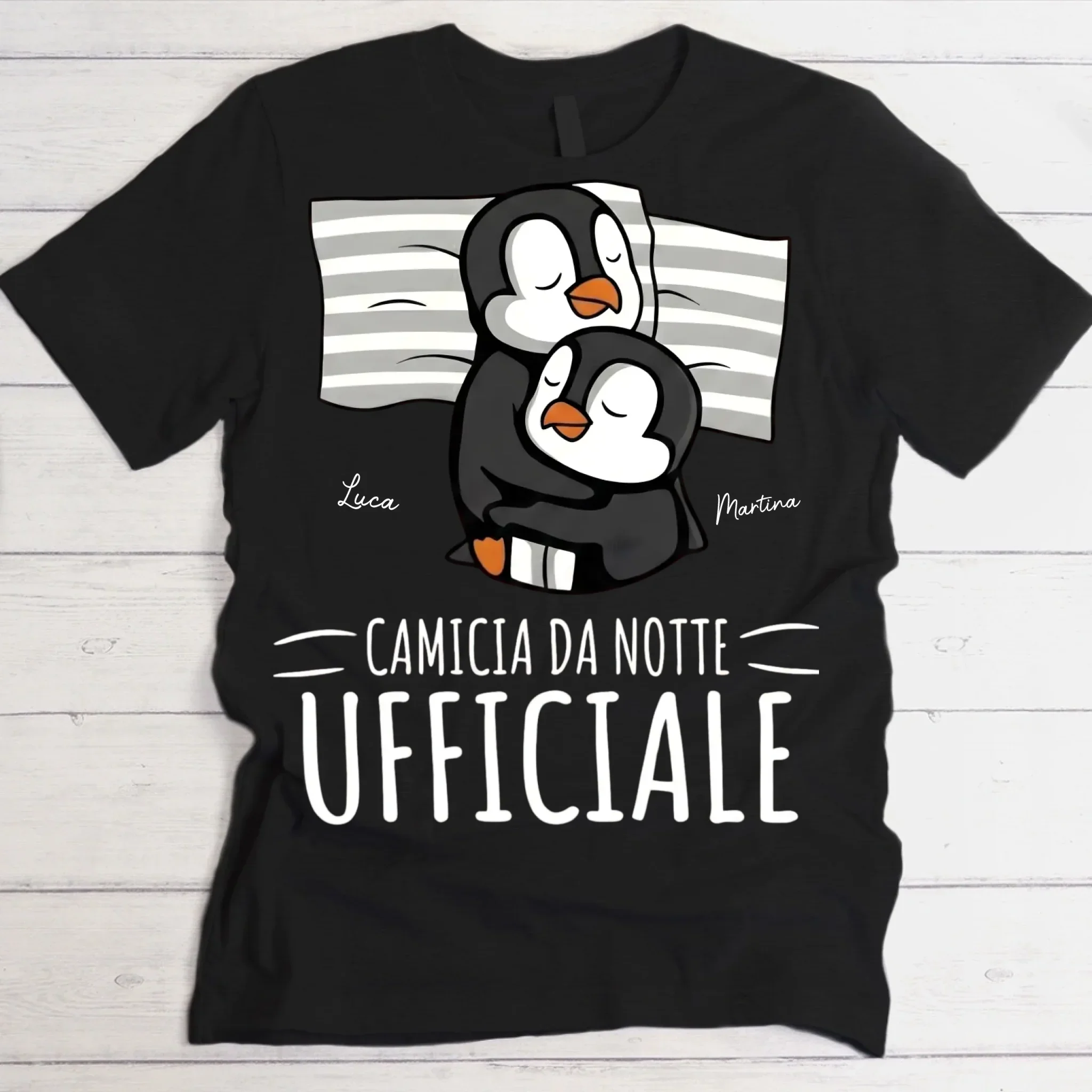 Buonanotte – Pinguino – T-shirt personalizzata