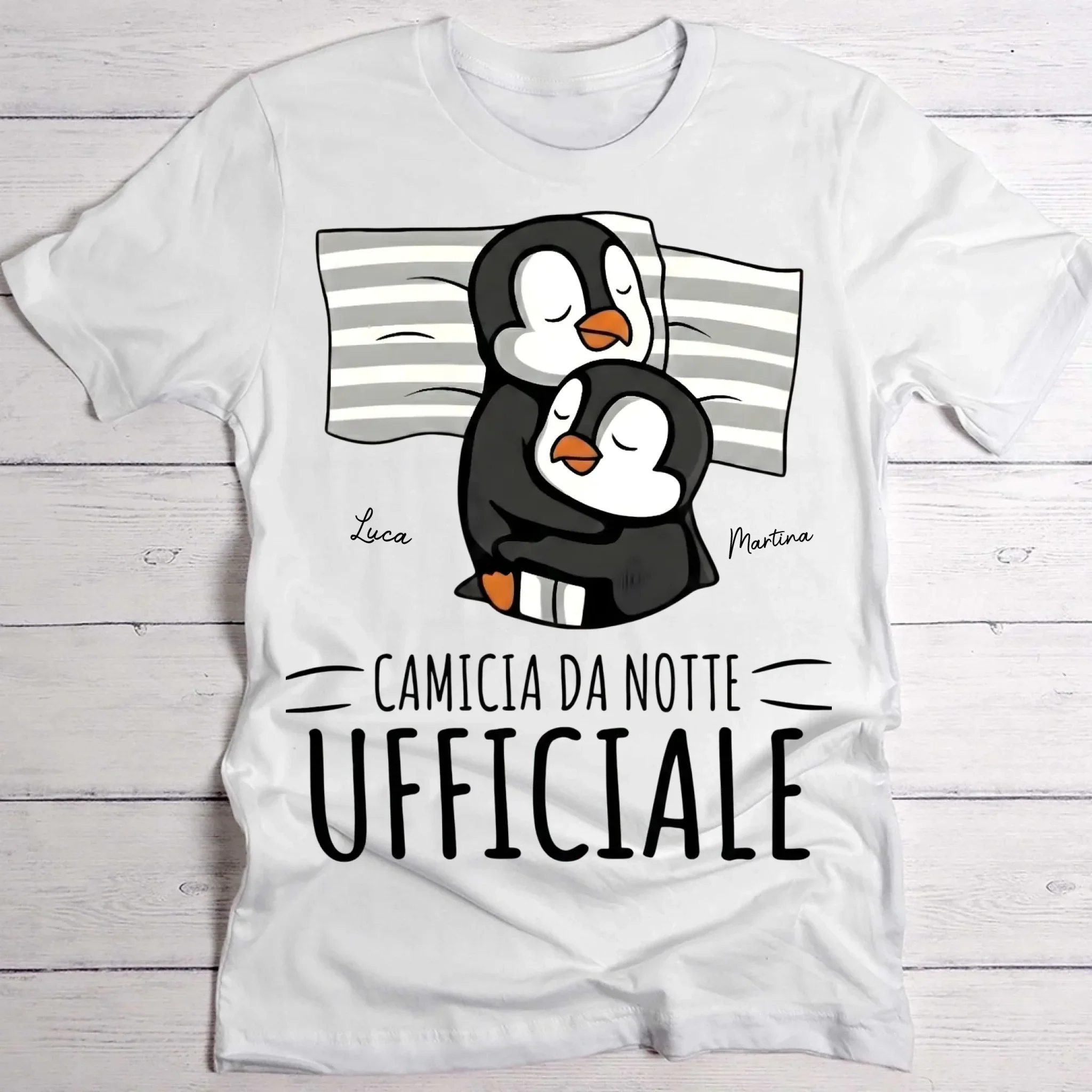 Buonanotte – Pinguino – T-shirt personalizzata - Image 2