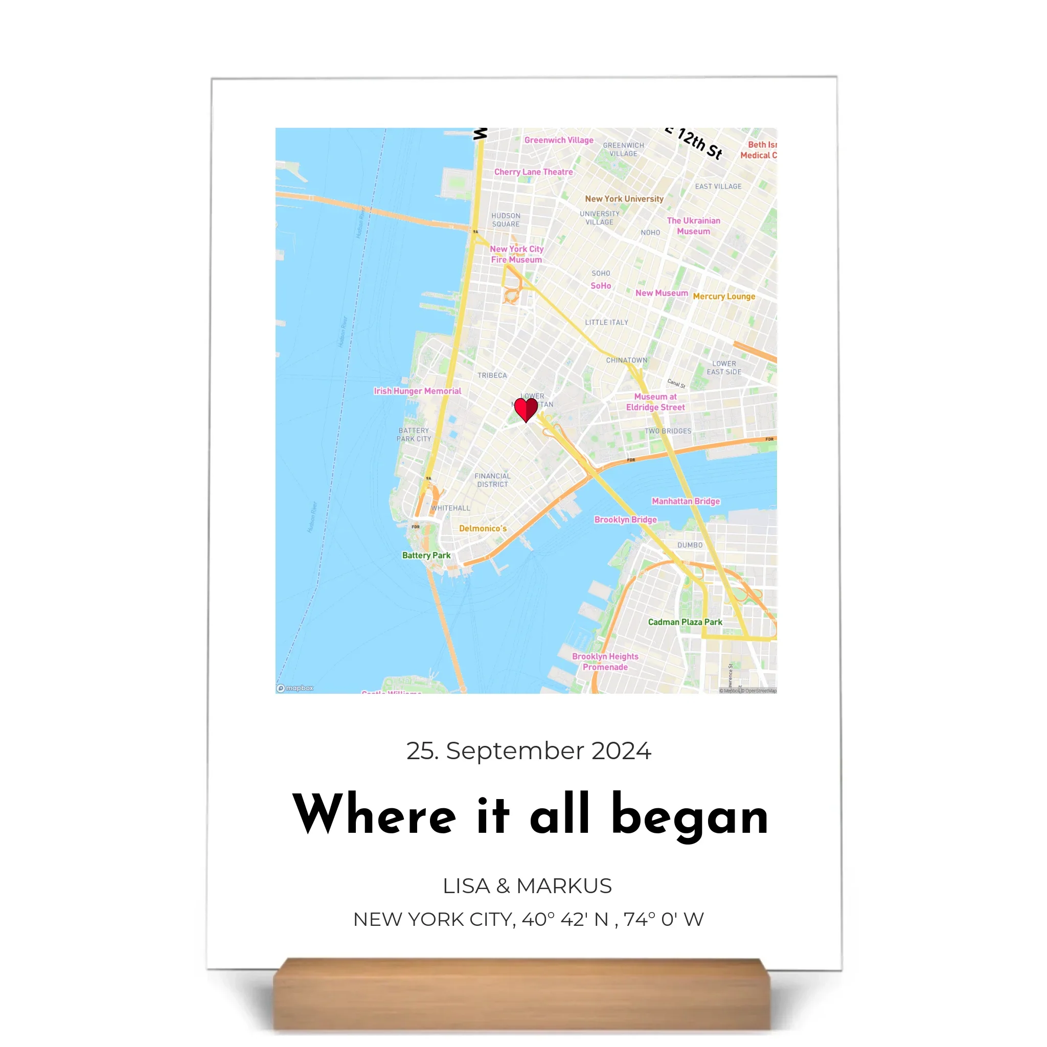 "Where it all began"– Personalized Acrylic Plaque